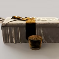 Luxurious Massage Bed With Soft Fabric Cover Flower Petals And Stool
