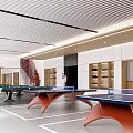 Modern Entertainment Room Interior Design With Pool Table And Wooden Cabinets