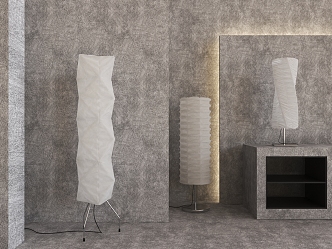 Modern lamp combination lamp shade parchment floor lamp 3d model