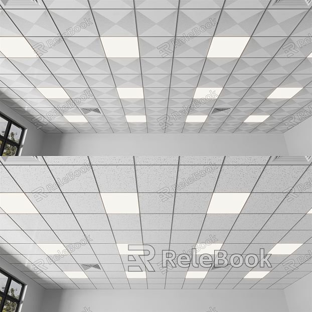 Modern ceiling aluminum gusset integrated ceiling model