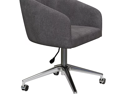 Gray Upholstered Single Sofa With Armrest And Metal Caster Base Modern Design Style 3d model