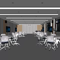 Modern Classroom Multimedia Classroom 3d model