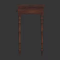 Vintage Wooden Side Table With Single Drawer And Ornate Carved Legs Design