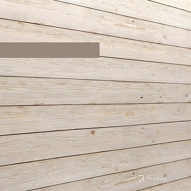 Light Colored Wooden Plank Wall With Natural Texture And Horizontal Design 3d model