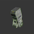 Gray DMC Mobile Computer Device With Wheels And Modern Compact Design