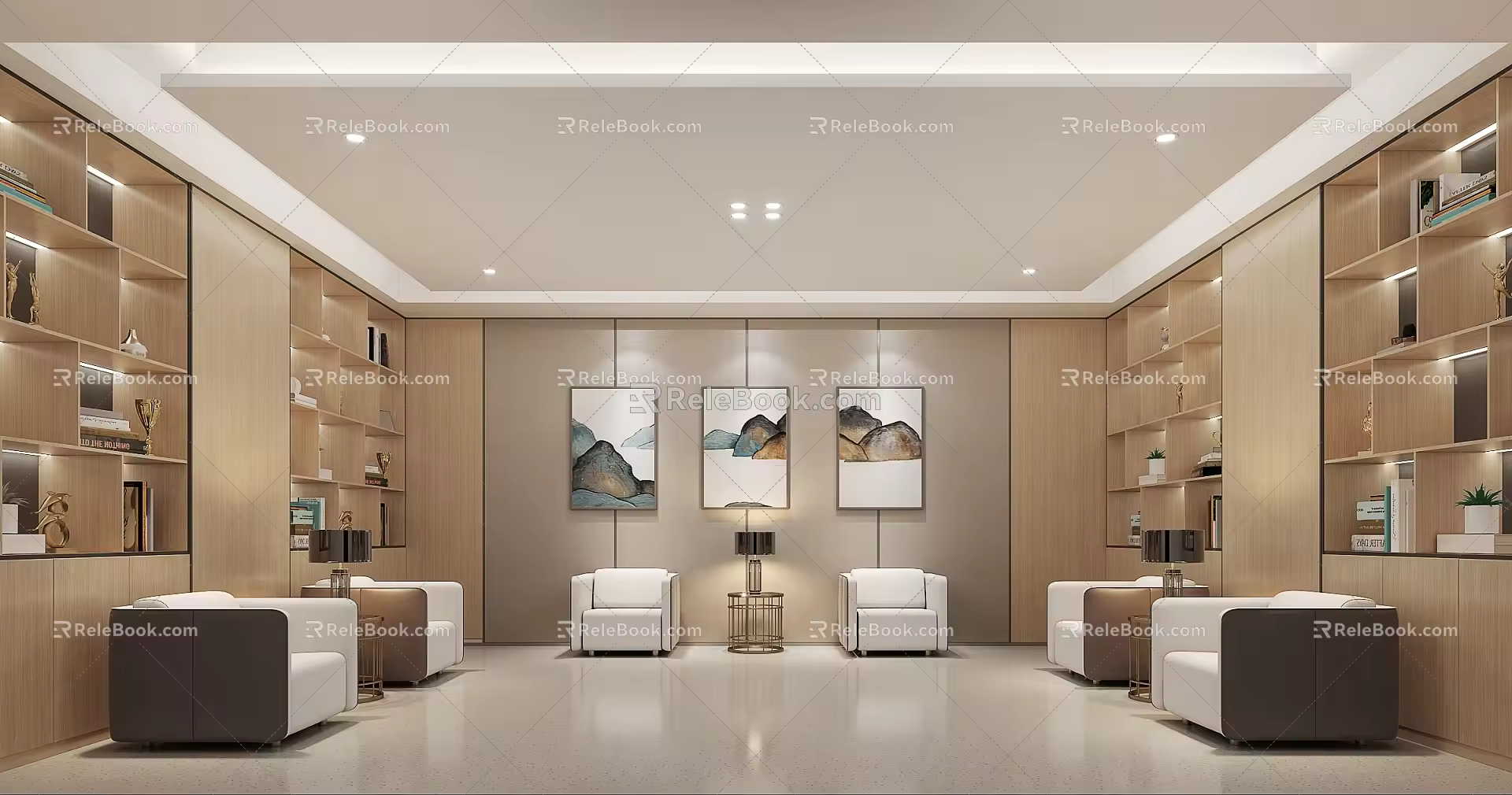 Modern Reception Room 3d model