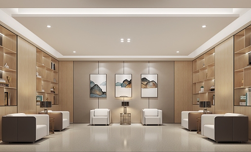 Modern Reception Room 3d model