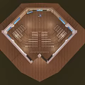 Modern classroom five-sided classroom 3d model