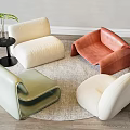 Lazy Sofa Art Sofa Single Person Single Person Sofa Leather Sofa Modern Sofa Light Luxury Sofa 3d model