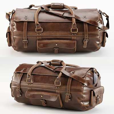 Modern Travel Bag Travel Leather Bag 3d model