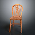 Elegant Wooden Single Chair With Intricate Carved Backrest And Upholstered Seat