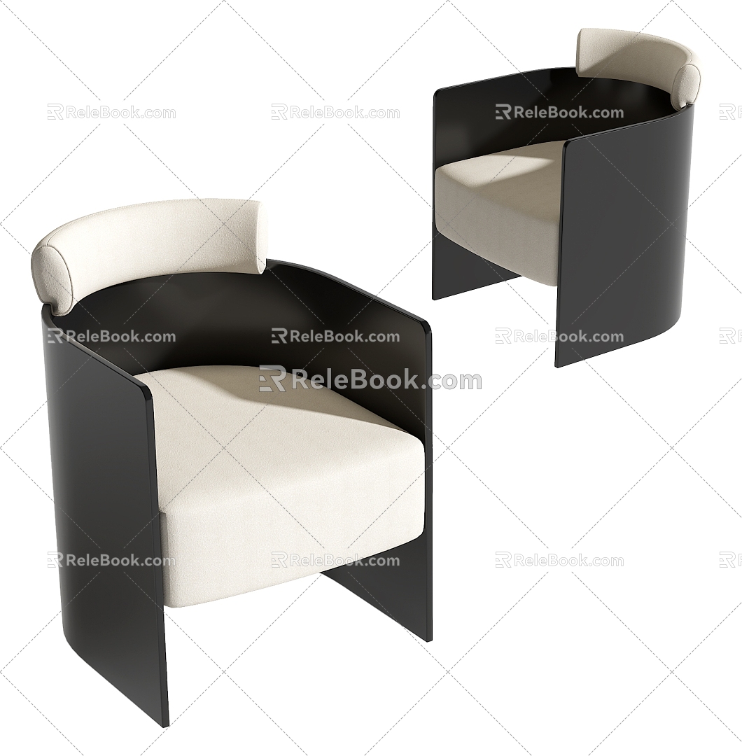 Shake single chair 3d model