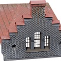 European roof roof exterior wall 3d model