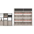 Modern Showcase Shelves With Screen Display Cabinets And Wine Bottle Racks 3d model