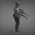 Zombie Biochemical Warrior Science Fiction Warrior Death Warrior Avenger Biochemical Crisis Low Face Number Low Model Simple Model Game Movie Level Super Realistic 3d model