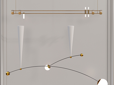 Light luxury chandelier lamp combination model