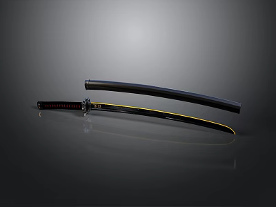 High Quality Automotive Car Parts Featuring Black And Yellow Stripe Design 3d model