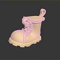 Golden Shiny Boot Fashion Accessory With Metallic Finish And Decorative Design