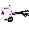 White Functional Truck Chassis With Cab Frame And Wheels For Commercial Use