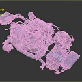 modern engine car engine car engine 3d model