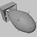 Rusted Metal Military Bomb Weapon With Vintage Design And Fins