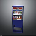 Blue Coca-Cola Vending Machine With Beverage Selection Buttons And Dispensing Area