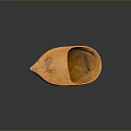 Handcrafted Wooden Leaf Shaped Decorative Storage Container With Natural Texture For Household Items