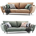 Modern Double Sofa Sofa Multiplayer Sofa Sofa Combination 3d model