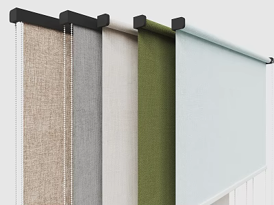 Modern Office Roller Shutter Floor to Floor Window Roller Shutter Roller Shutter Curtain Cloth Blind 3d model