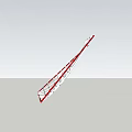 Outdoor Playground Equipment With Red Frame And Grid Structure For Children