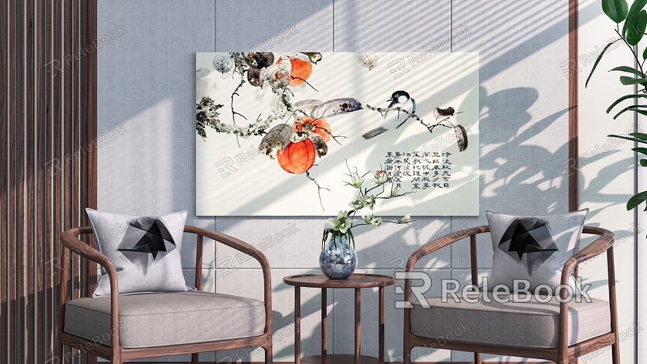 New Chinese Plant Painting Hanging Paintings model