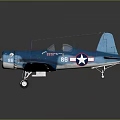 Blue Vintage Airplane Model With Star Emblem And Detailed Design On Dark Background