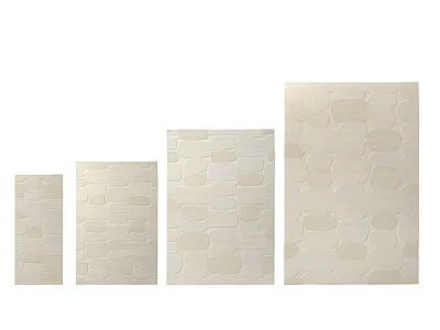 Modern Beige Square Rugs With Textured Geometric Pattern In Various Sizes 3d model
