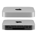 Apple Mac Mini Compact Desktop Computer With Silver Finish And Multiple Ports 3d model