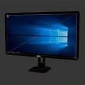 Dell Computer Monitor Featuring Windows Operating System And HD Display Screen 3d model