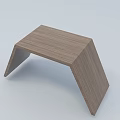 Modern Minimalist Wooden Stool With Geometric Structure And Natural Wood Grain