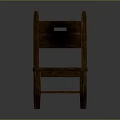 Simple Design Wooden Chair Furniture With Square Backrest Cutout And Sturdy Legs