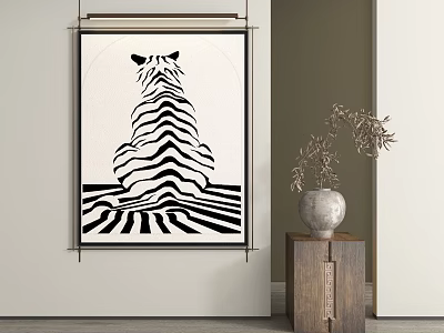 Abstract Animal Hanging Painting 3d model