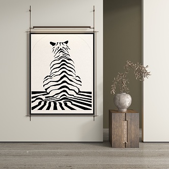 Abstract Animal Hanging Painting 3d model