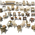 Outdoor Table Collection With Various Rattan Wooden Designs For Patio Garden Furniture