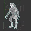 Blue Alien Like Game Movie Character With 3D Model And Unique Creature Design