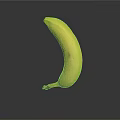 Single Fresh Ripe Yellow Banana On Smooth Dark Background With Reflection