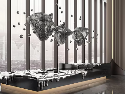 Modern Sculpture Art Installation 3d model