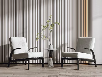 Modern leisure sofa combination leisure chair combination 3d model