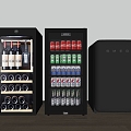 Freezer Red Wine Cabinet Freezer Bar Freezer Beverage Cabinet Single Door Refrigerator Mini Refrigerator 3d model