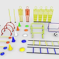 Colorful Sports Training Equipment With Cones Hurdles Agility Ladder And Mini Soccer Goal