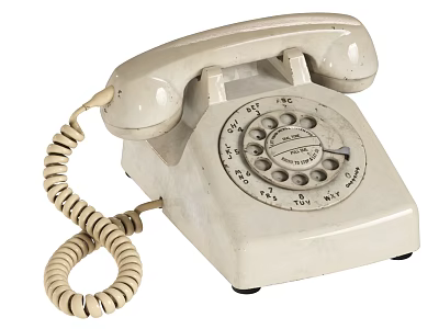 Modern Mobile Phone Design Featuring Vintage Rotary Dial Telephone Elements 3d model