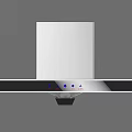 Smart Storage Cabinet With White Silver Body Black Control Panel And Blue Indicators