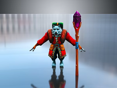 Hand painted style werewolf werewolf animal creature warrior fur beast figure game character game character realistic character cartoon character 3d model