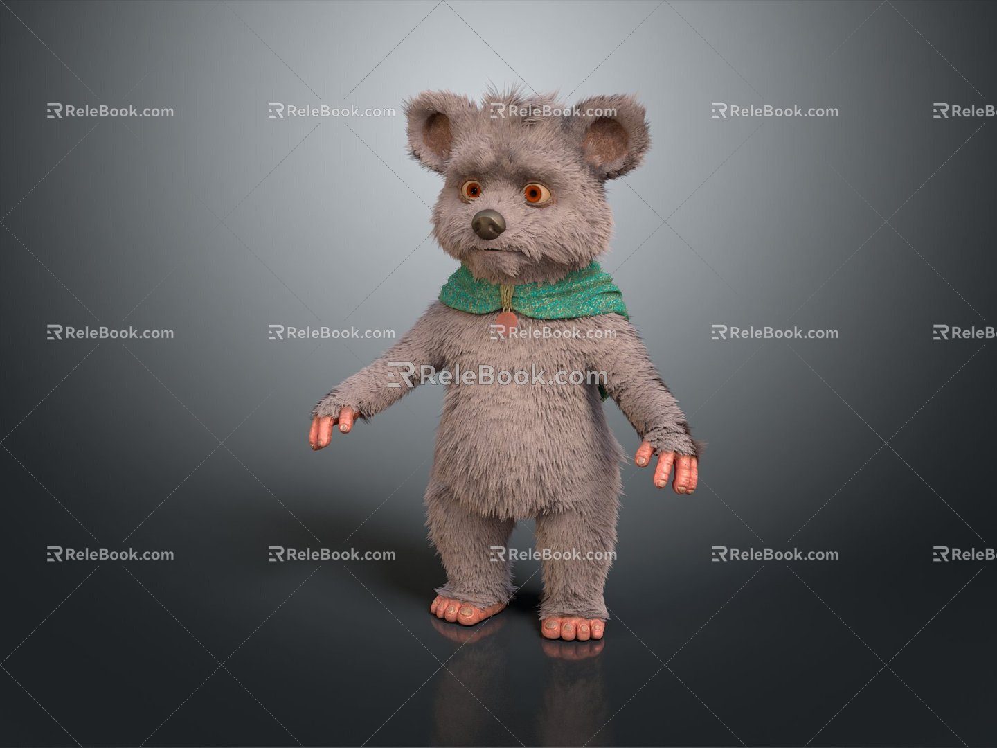 Modern Toy Muppet Bear Toy Bear Toy Bear Muppet Toy 3d model